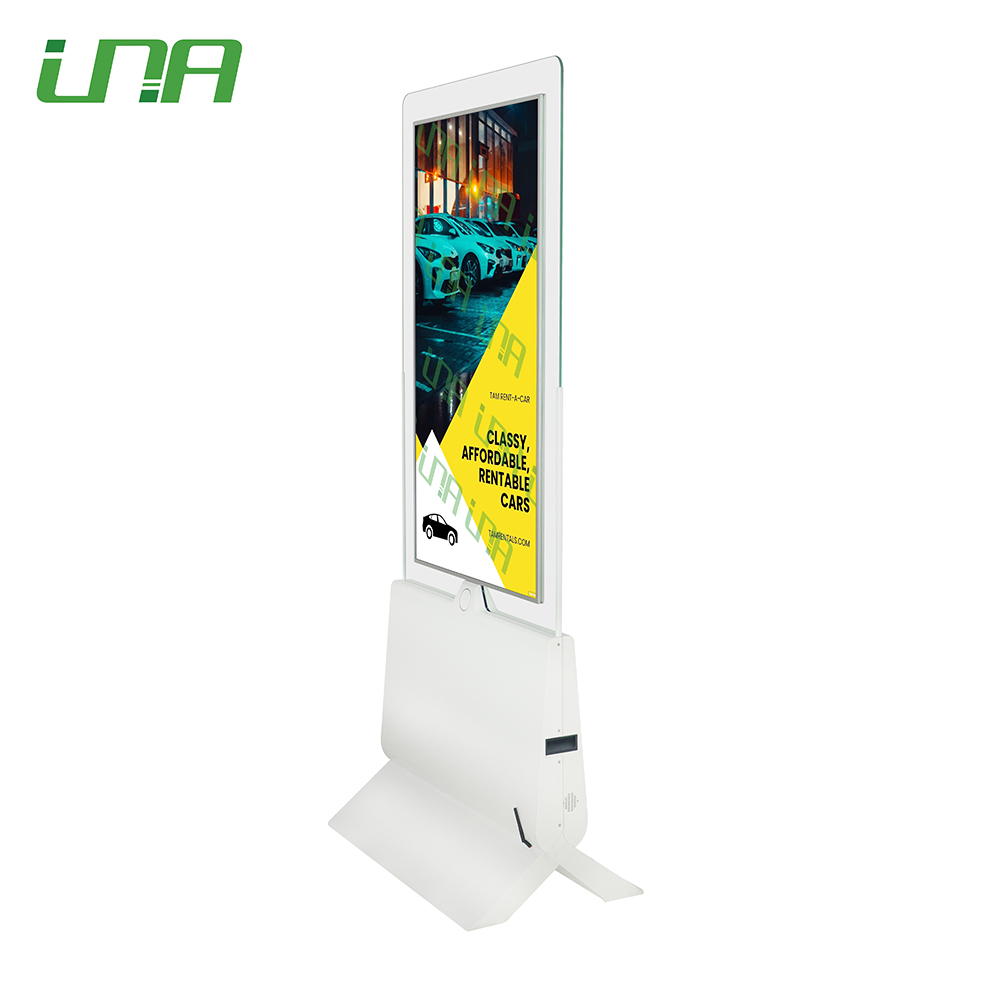 Indoor Free standing Glass double sided LCD digital display